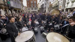 Celebración del acto de romper la hora en la Semana Santa de Teruel.