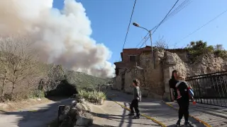 El incendio forestal registrado en 2023 cuando se acercó a Los Ramones de Olba.