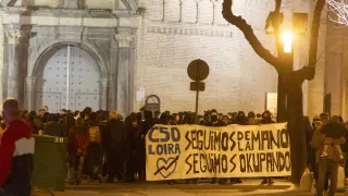 Manifestación de protesta por el desalojo del CSO Loira.