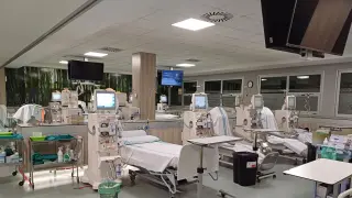Sala de hemodiálisis del Hospital Miguel Servet de Zaragoza
