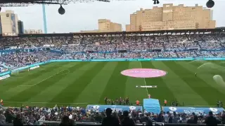 En su vuelta al banquillo del Real Zaragoza, el estadio ha arropado al técnico en su regreso al frente del equipo en el partido de este domingo ante el Espanyol.