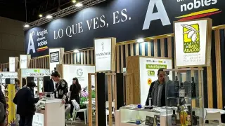 Diez empresas participan en Alimentaria agrupadas en el espacio institucional de Aragón Alimentos Nobles.