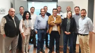 Los miembros de la Junta Directiva del Comité Aragonés de Agricultura Ecológica tras las elecciones del pasado 4 de octubre.