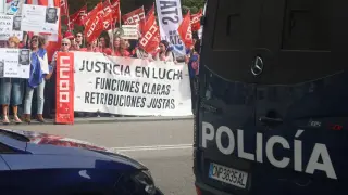 Funcionarios de Justicia concentración Madrid