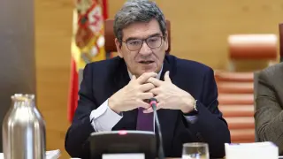 El Ministro para la Transformación Digital y de la Función Pública, José Luis Escrivá, comparece ante la Comisión de Función Pública en el Senado, este jueves.