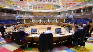 Los jefes de Estado y de gobierno de la UE reunidos en Bruselas