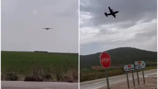 Imágenes de los aviones captadas por una vecina