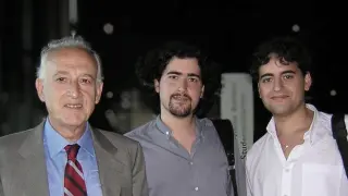 Año 2004. Lucerna. Maurizio Pollini con los hermanos Juan Fernando y José Enrique Moreno Gistaín.