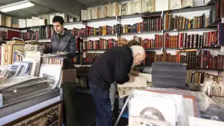 Caseta de la librería madrileña García Prieto en la edición de la Feria del Libro Viejo y Antiguo de Zaragoza del año pasado.