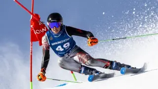 Imagen de uno de los participantes en el último Campeonato de España de esquí alpino, disputado en Baqueira-Beret.