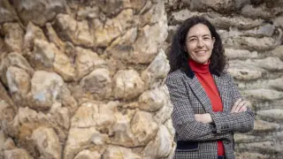 María García de la Fuente, durante su estancia en Zaragoza hace unos días para presentar la 'Guía de entrevistas sobre cambio climático'