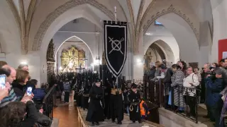 Fotos de la procesión del Silencio en la Semana Santa 2024 de Zaragoza.