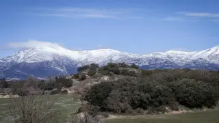 Vista de la Sierra de Guara desde este encantador pueblo de Huesca