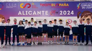 Selección aragonesa de tenis de mesa en el Campeonato de España en edad escolar