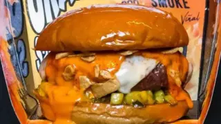 Una de las hamburguesas aragonesas de The Burger Fest