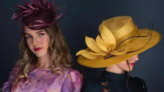 Dos modelos de Alium, la marca sombrerera creada por dos zaragozanas que triunfa en toda España.