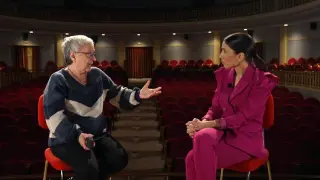 Eugenia Martínez-Soria Ramos e Itziar Miranda, en la entrevista.