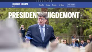Nueva web del candidato de Junts+ a las elecciones al Parlament, Carles Puigdemont.