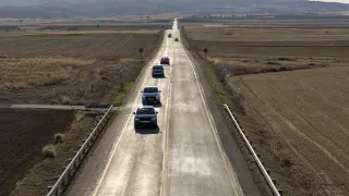 Carretera N-211 entre Monreal del Campo y el limite de provincia de Teruel que ha renovado el asfalto. Autor: GARCÍA, ANTONIO Fecha: 27/09/2019 Propietario: Colaboradores Aragón Id: 2019-1776991 [[[HA ARCHIVO]]]