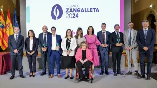 Entrega de los Premios Zangalleta que otorga la Fundación DFA, en la sala de la Corona del edificio Pignatelli.
