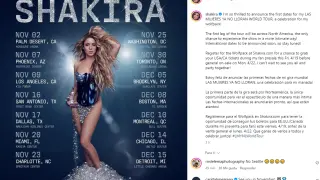 Nuevas fechas de Shakira
