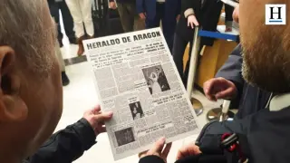 HERALDO, la Fundación La Caixa, Caixabank y Cáritas Diocesana de Zaragoza hacen entrega de las portadas que aparecieron, en el Heraldo de Aragón, el día de su cumpleaños a beneficiarios de la campaña 'Contra la soledad no deseada'
