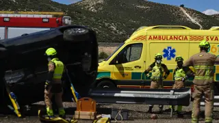 El accidente con un herido grave se ha producido en la A-23 entre Cuarte y Zaragoza.