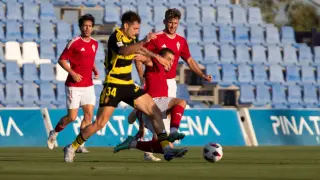 Marcos Cuenca, en el partido de pretemporada ante el Real Murcia en el Pinatar Arena, en julio.