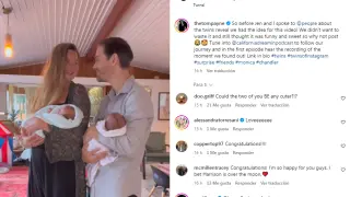 Captura de un vídeo de Instagram de Tom Payne en el que muestran a los gemelos.