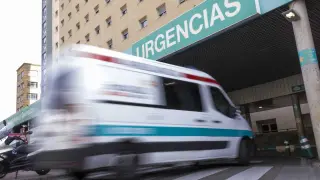 La entrada de urgencias de un hospital.