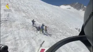 Dos rescates de sendos esquiadores que bajaban del Aneto