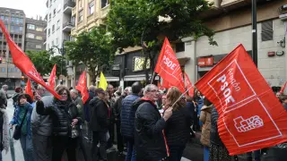 Manifestación en apoyo a Pedro Sánchez en Zaragoza