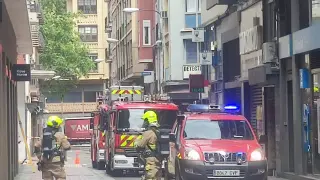 Los Bomberos de Zaragoza en la calle Isaac Peral