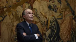 Gregorio Marañón, este martes, en el Patio de la Infanta de la Fundación Ibercaja.