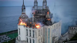Rusia perpetró su ataque del lunes a las inmediaciones de un edificio histórico de Odesa conocido como 'el castillo de Harry Potter' con un misil Iskander.