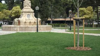 La plaza de la Princesa, en el parque Grande, tras su renovación.