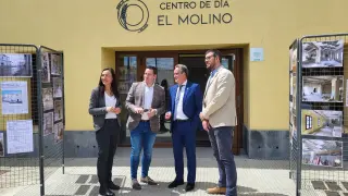 Sánchez Quero con el alcalde Jesús Morales y los diputados provinciales Cristina Palacín y Abraham Martínez