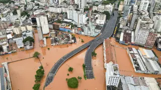 Inundaciones en la ciudad de Porto Alegre, en Brasil.