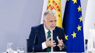 El ministro de Política Territorial y Memoria Democrática, Ángel Víctor Torres, durante una rueda de prensa posterior a la reunión del Consejo de Ministros