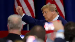 Donald Trump en un evento electoral.