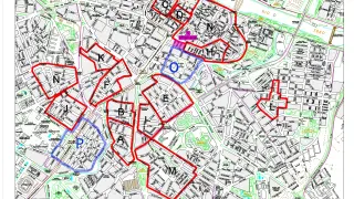 Delimitación aproximada de las zonas saturadas que estudia el Ayuntamiento