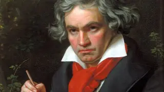 Beethoven, en un retrato pintado por Karl Joseph Stieler.