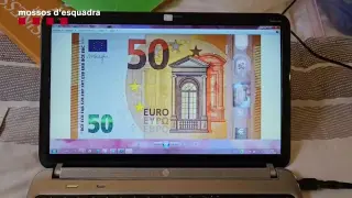Desmantelado un laboratorio que falsificaba billetes en un dúplex de lujo de Barcelona