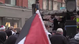 Manifestación en Malmö contra la participación de Israel en Eurovisión y la ofensiva en Gaza
