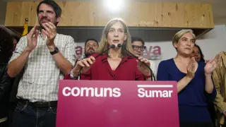La candidata de Comuns Sumar a la presidencia de la Generalitat, Jéssica Albiach.