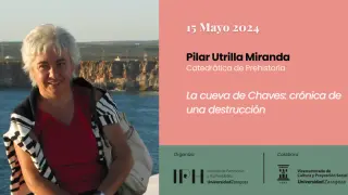 Charla de la prehistoriadora Pilar Utrilla Miranda en la Universidad de Zaragoza.