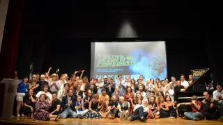 Foto de familia de la pasada edición del Festival de Cine de Tarazona