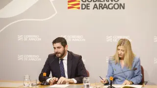 Los vicepresidentes, Alejandro Nolasco y Mar Vaquero, han dado cuenta este martes de la emisión del dictamen del Consejo Consultivo de Aragón sobre la ley de aministía.