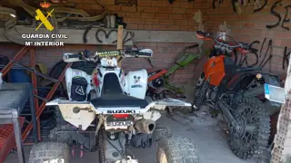 Un quad y una motocicleta sustraídos en el registro de la vivienda en Caspe.