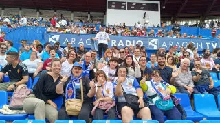 Una de las actividades fue asistir a un partido de fútbol del Real Zaragoza.